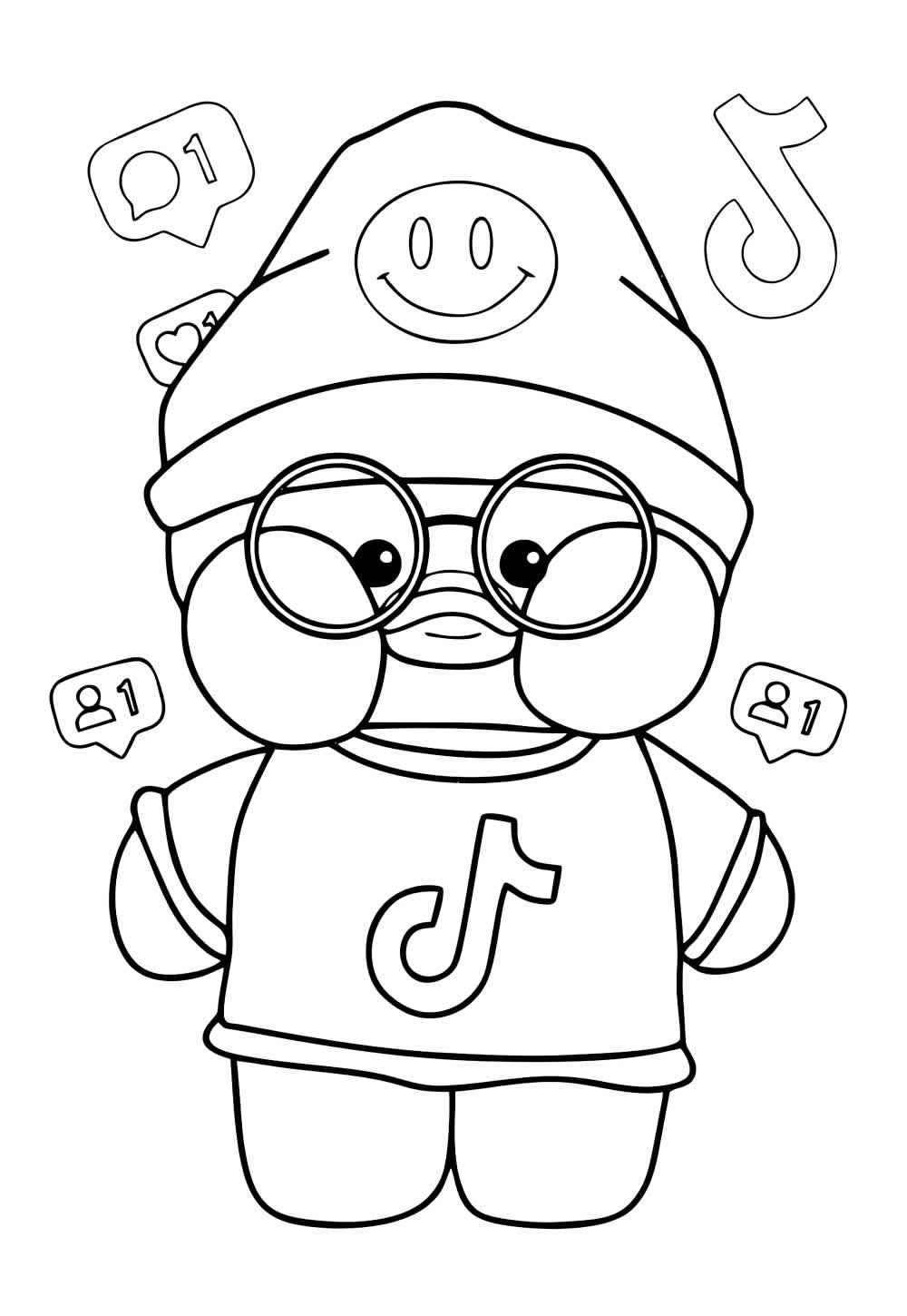 Desenho de Paper Duck para colorir