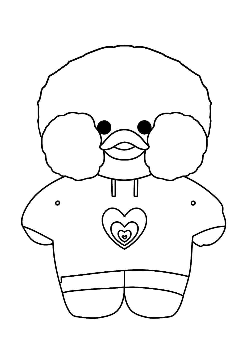 Desenho de Paper Duck para colorir