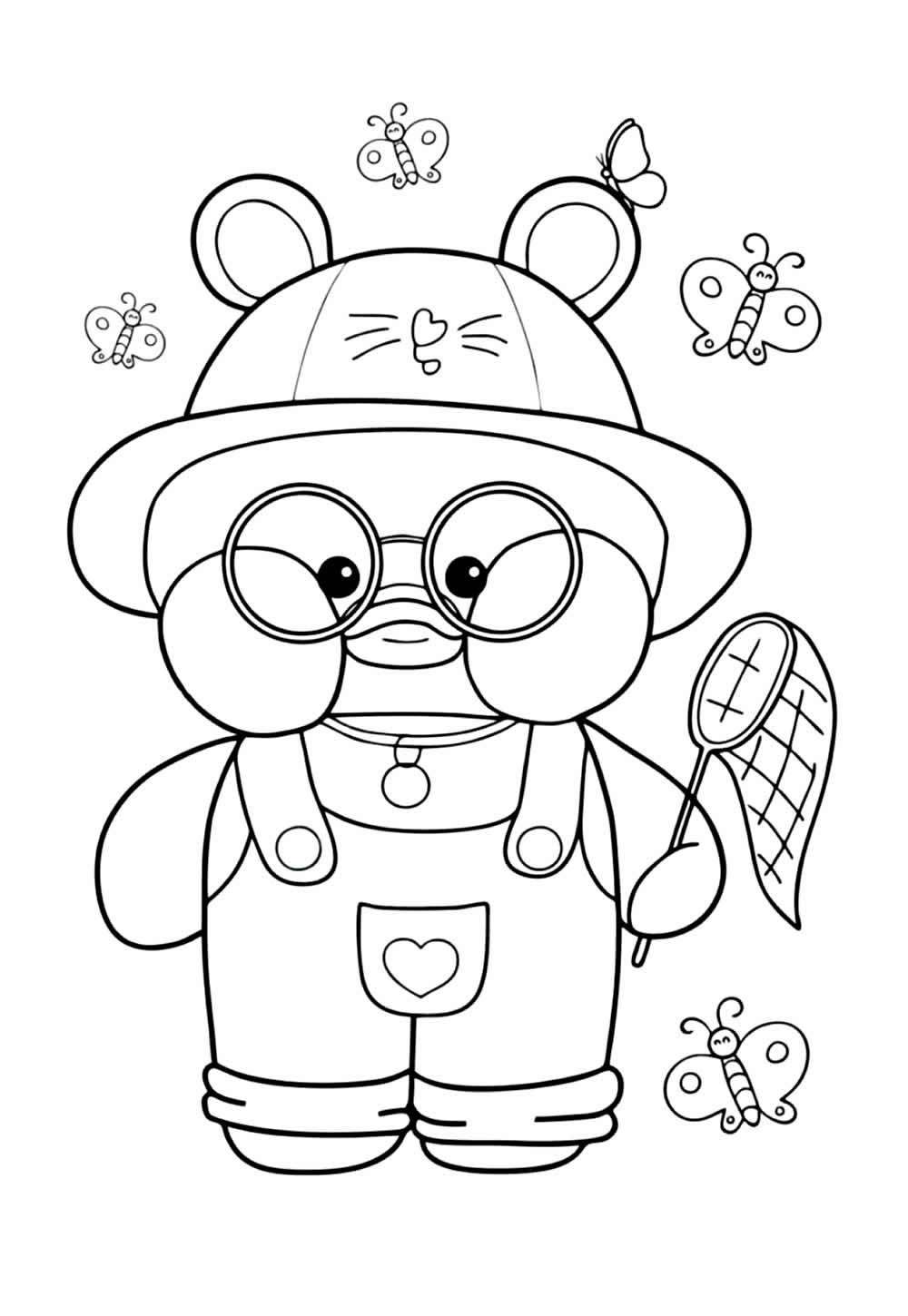 Desenho de Paper Duck para pintar