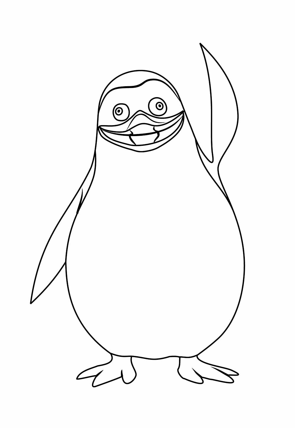 Desenho de Pinguins de Madagascar para colorir