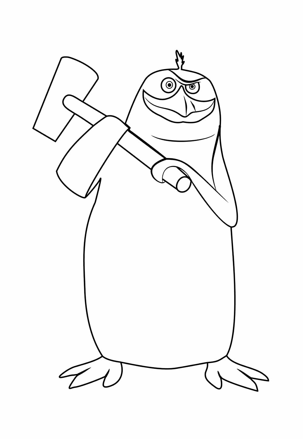 Desenho de Pinguins de Madagascar para pintar