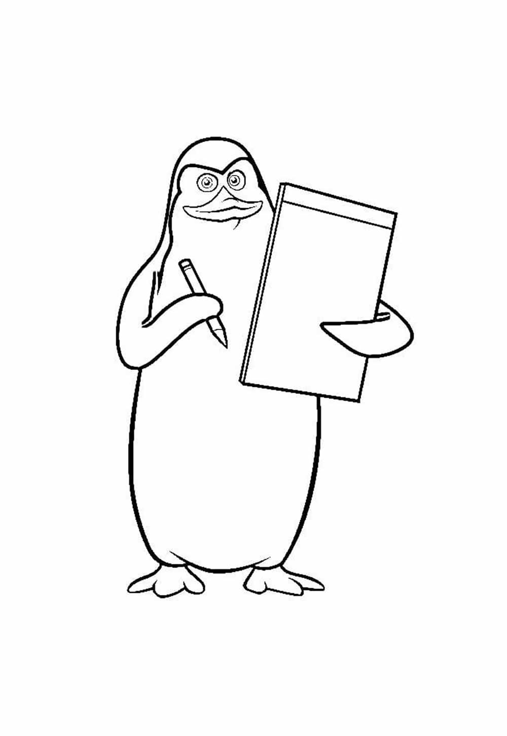 Desenho de Pinguins de Madagascar para colorir