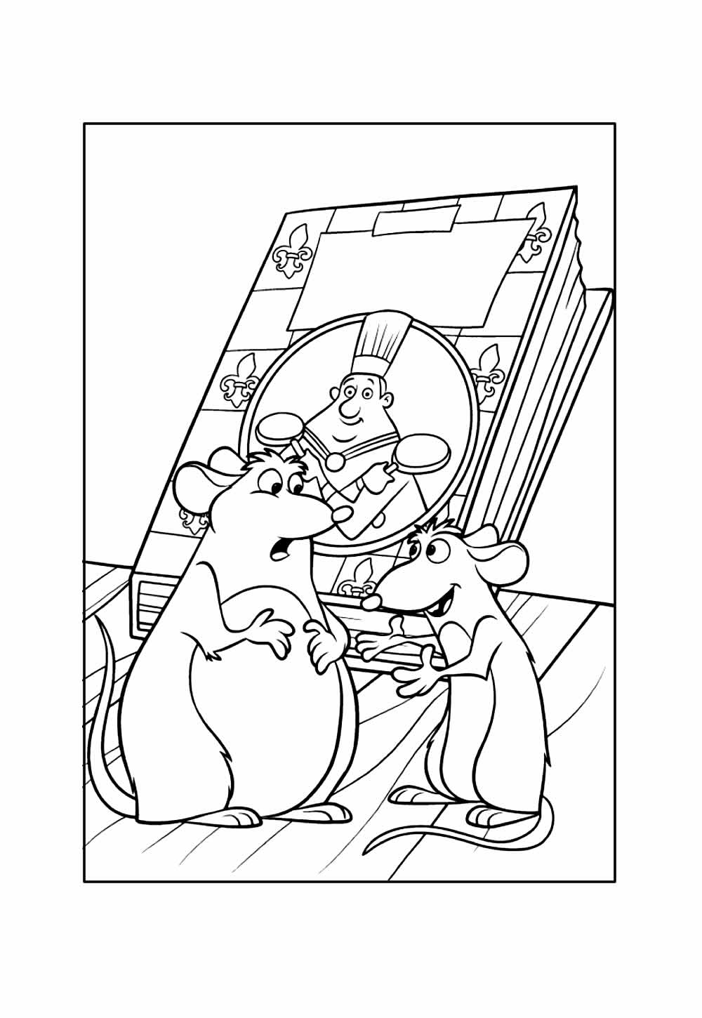 Desenho de Ratatouille