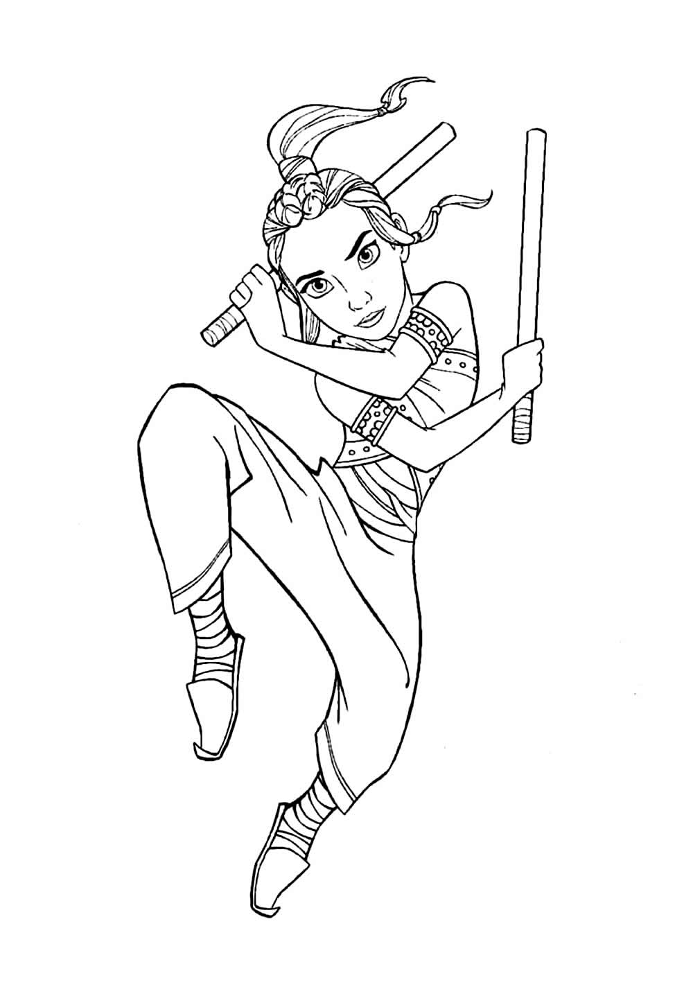 Desenho de Raya e o Último Dragão para colorir