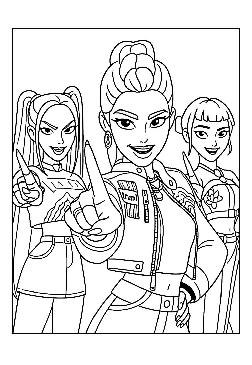 Desenho de Guerreiras do K-Pop