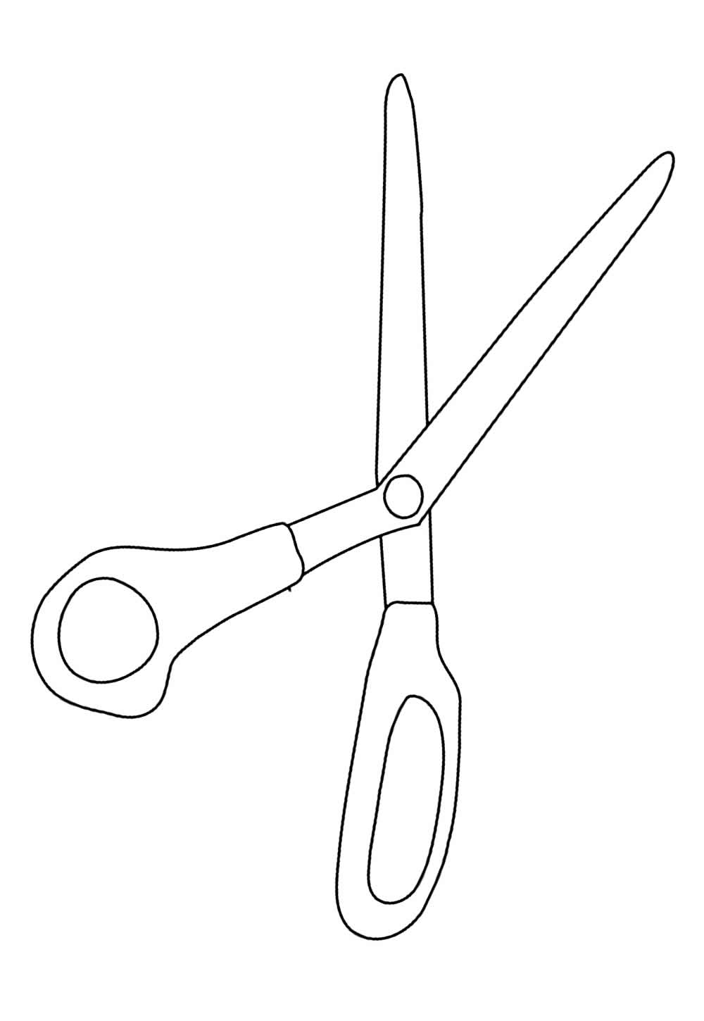 Desenho de Tesoura para colorir