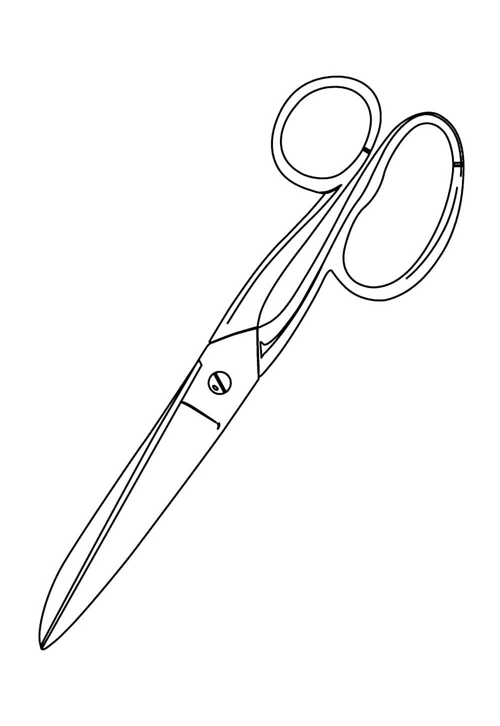 Desenho de Tesoura para pintar