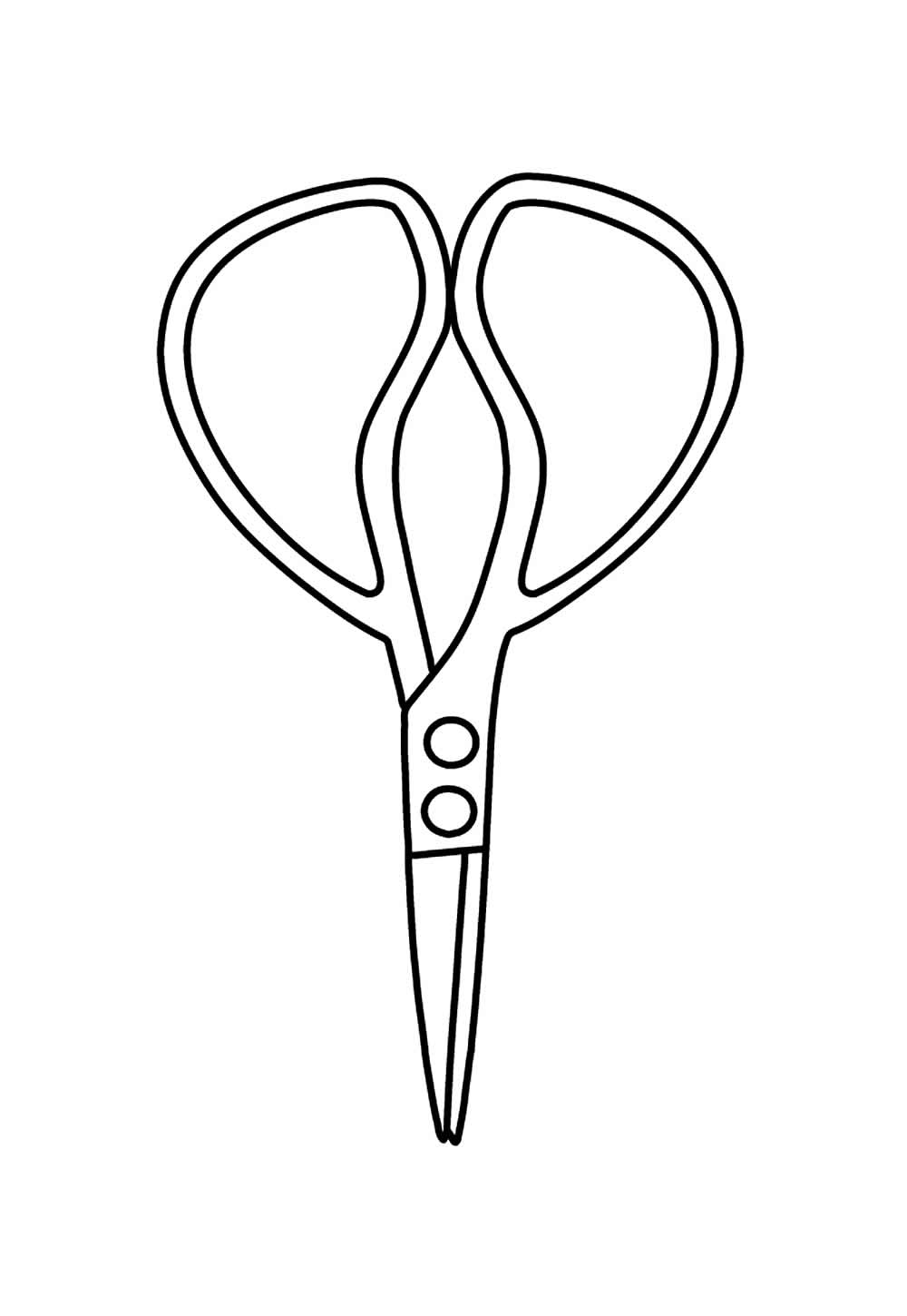 Desenho de Tesoura para colorir