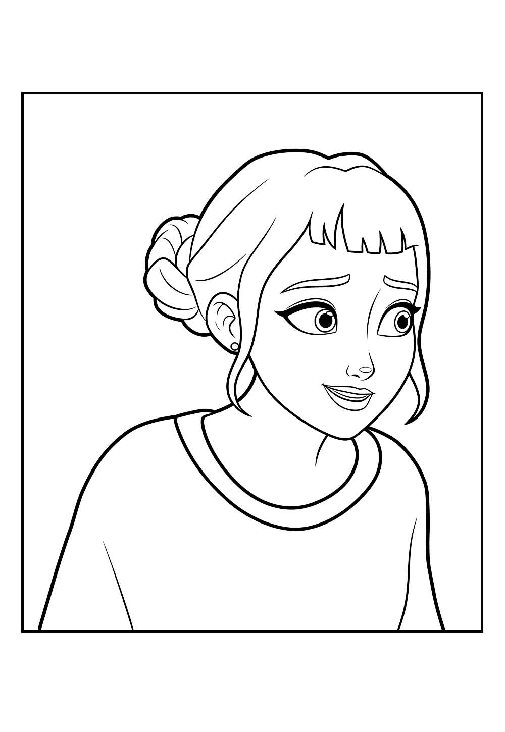 Desenho de Zoey para colorir