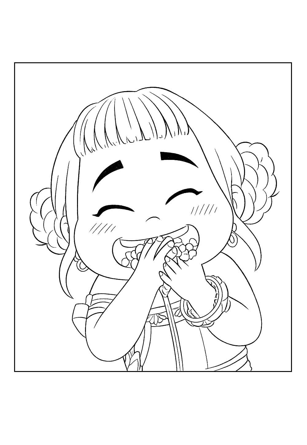 Desenho Fofo da Zoey para colorir