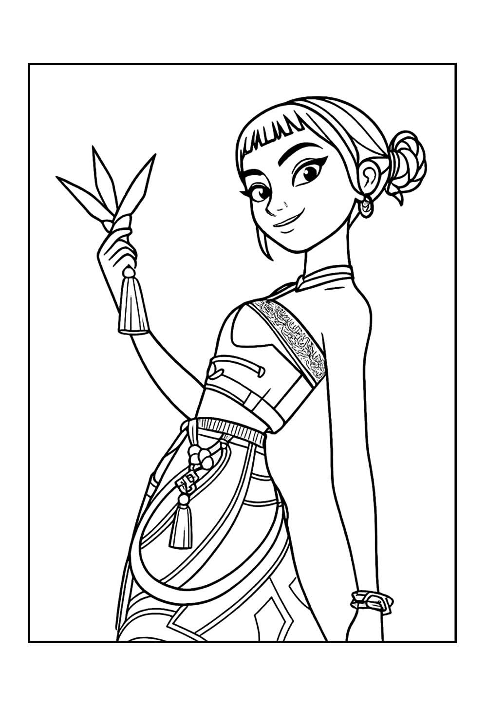 Desenho de Zoey para colorir