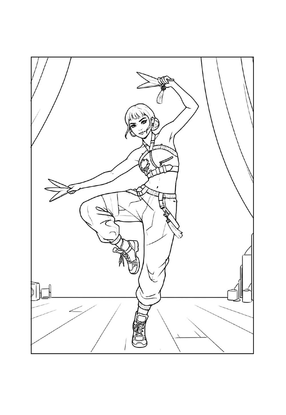 Desenho de Zoey para colorir