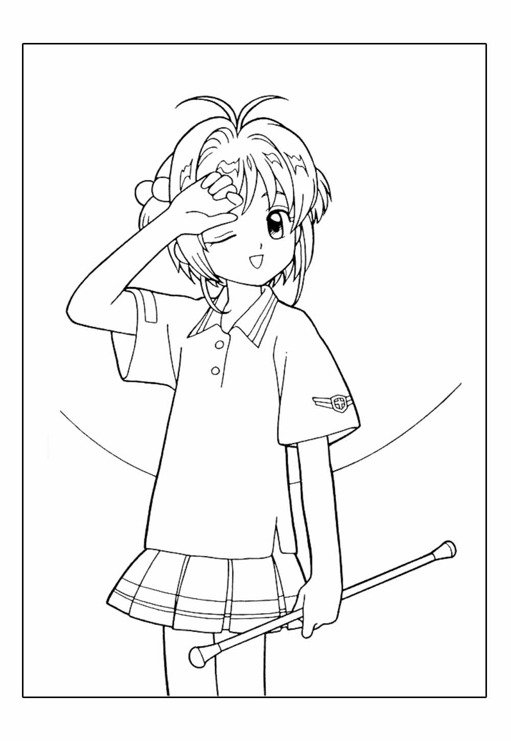 Desenho de Sakura Card Captors