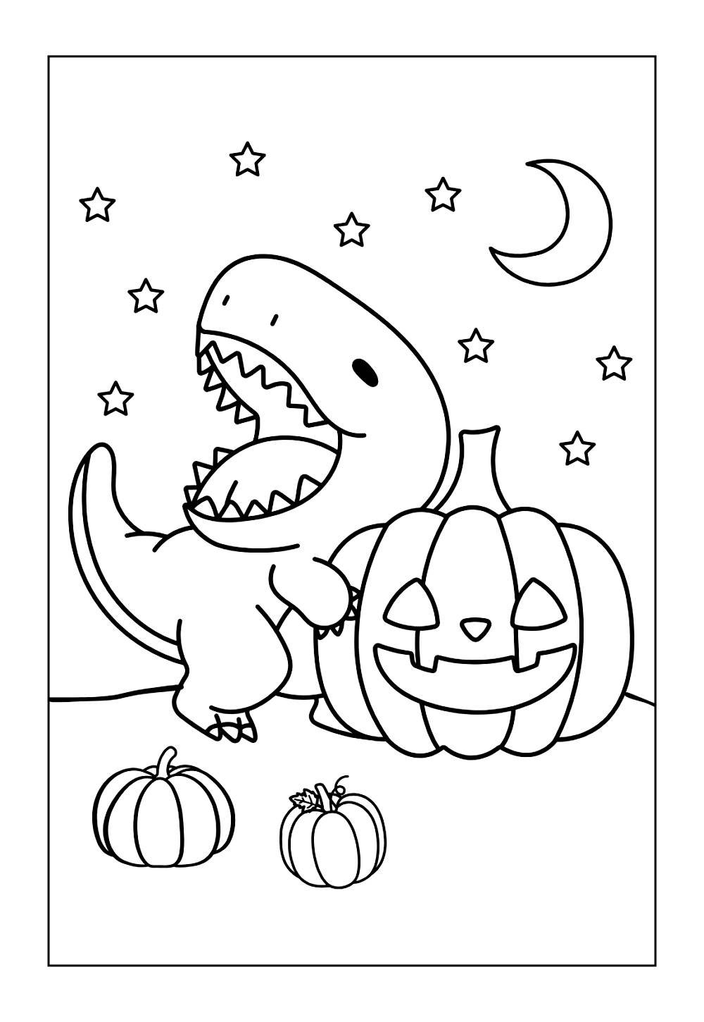 Desenho de Halloween para pintar
