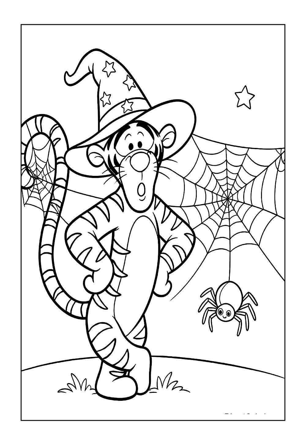 Desenho de Halloween para colorir e pintar