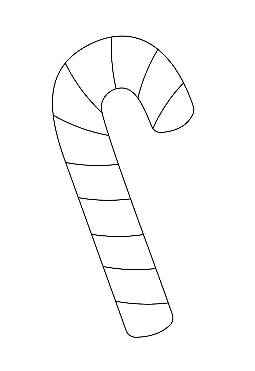 Desenho de Bengala de Natal para pintar