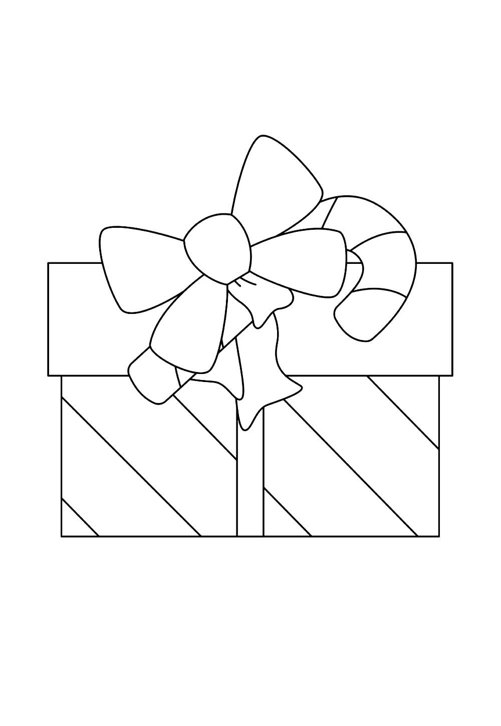 Desenho Presente Bengala Natal