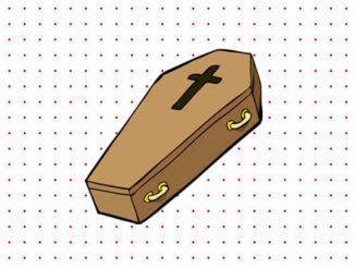 Desenhos de Caixão para colorir