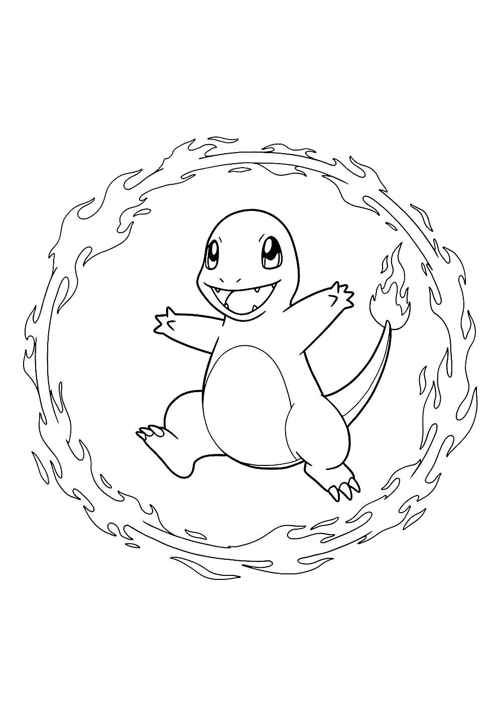Desenho de Charmander para colorir