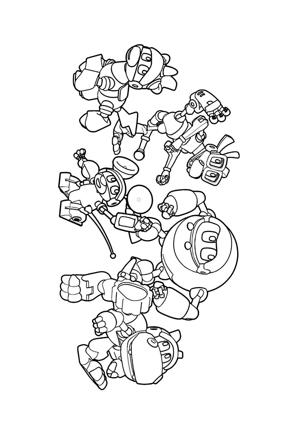 Desenho de Mecanimais para pintar