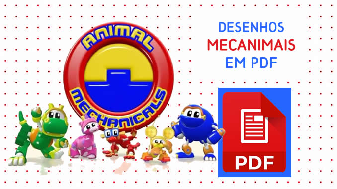 Desenhos de Mecanimais em PDF