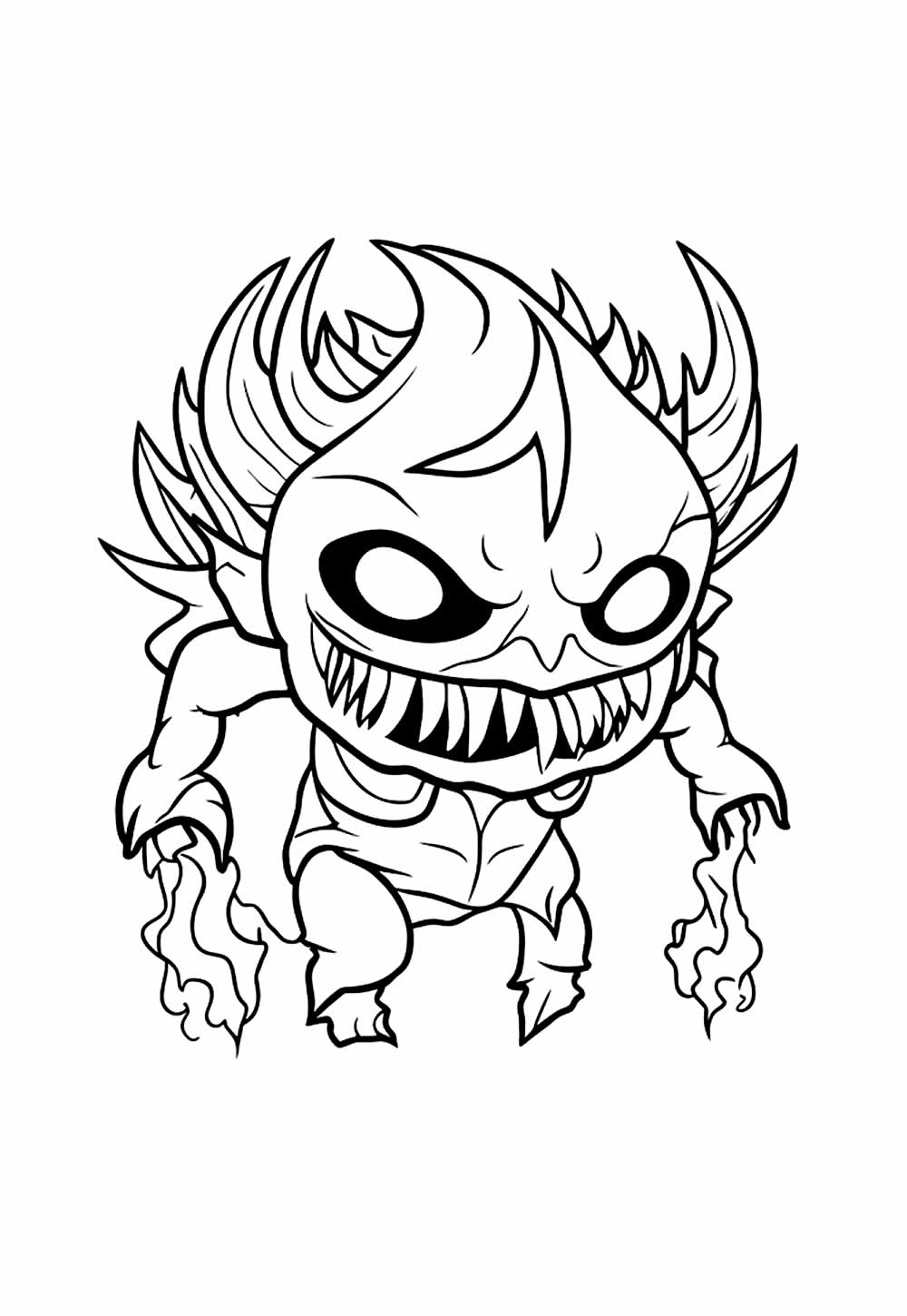 Desenho de Monstro Assustador