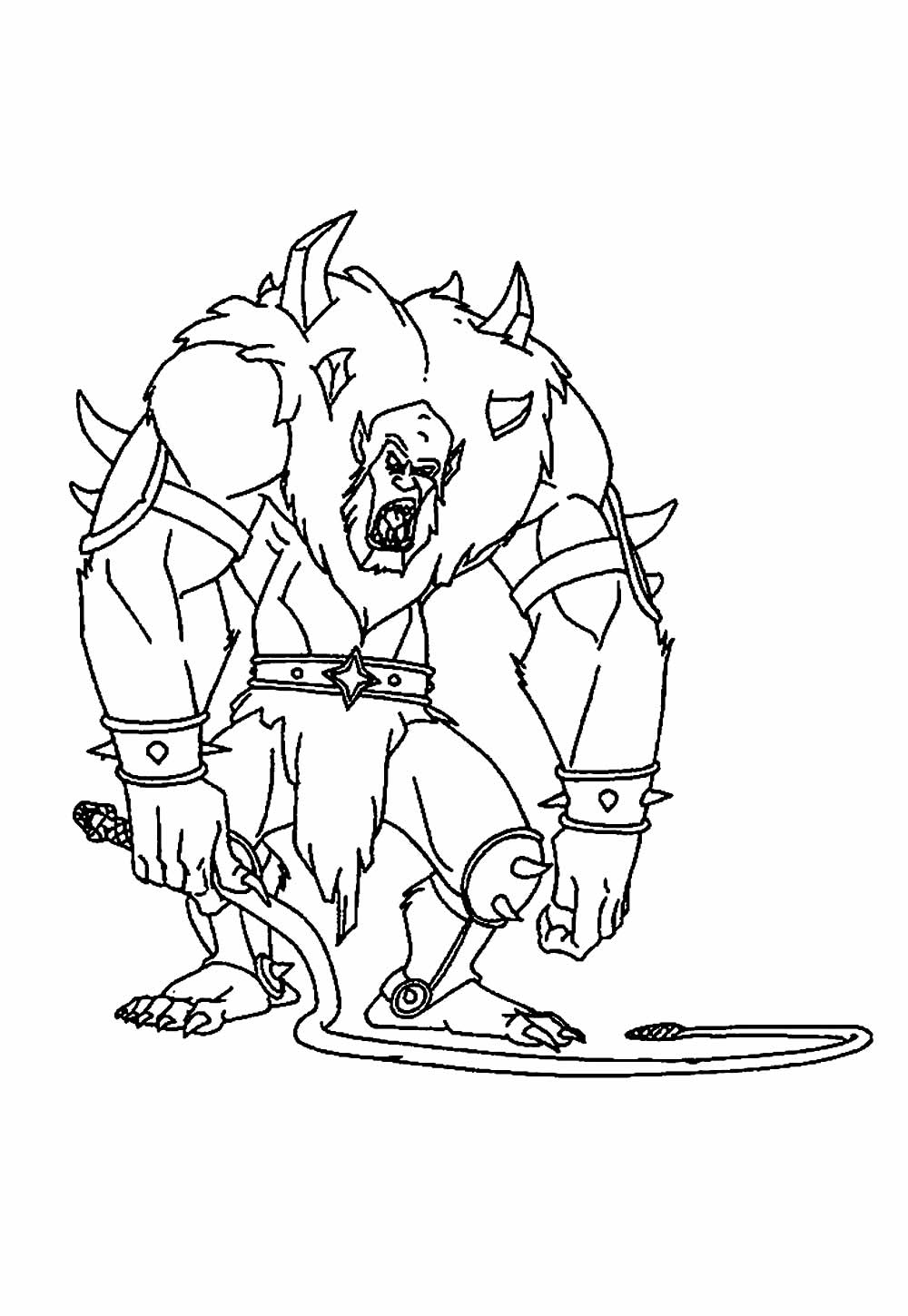 Desenho de Monstro Assustador