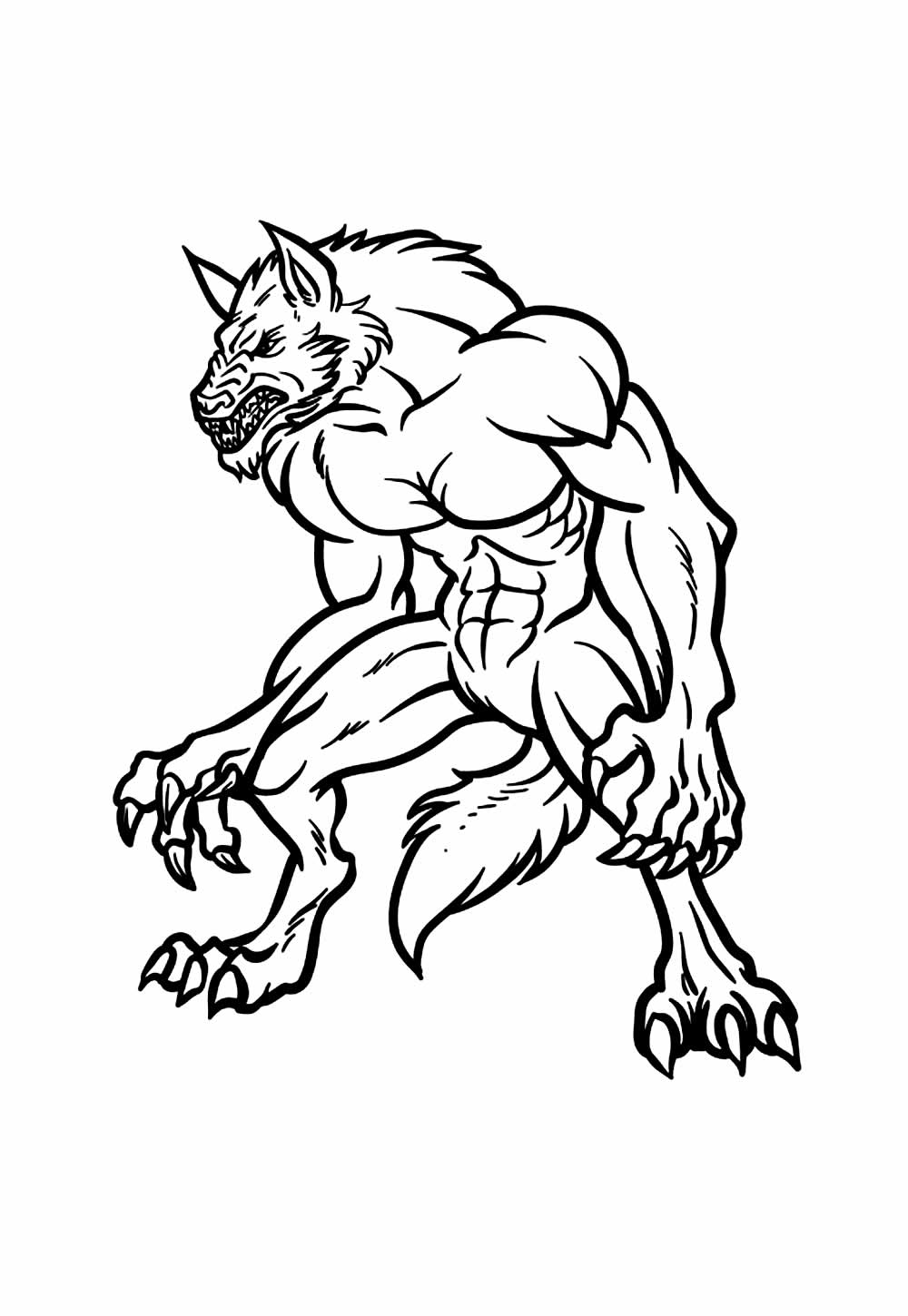 Desenho de Lobisomem