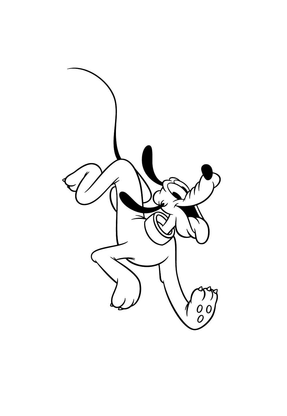 Desenho de Pluto para pintar