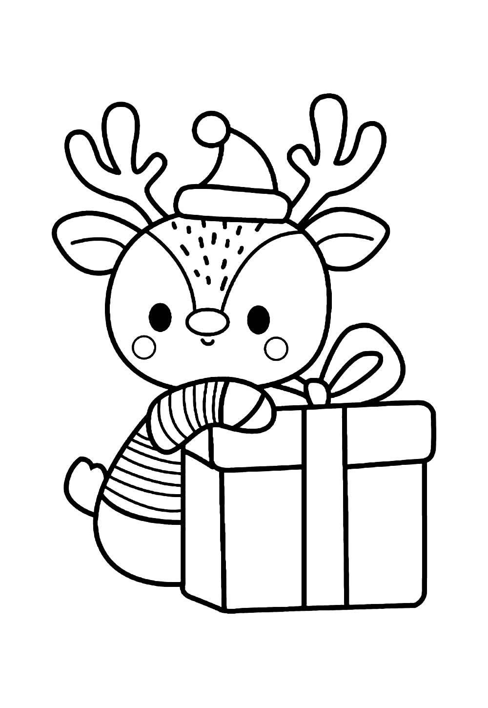 Desenho Fácil de Natal para colorir