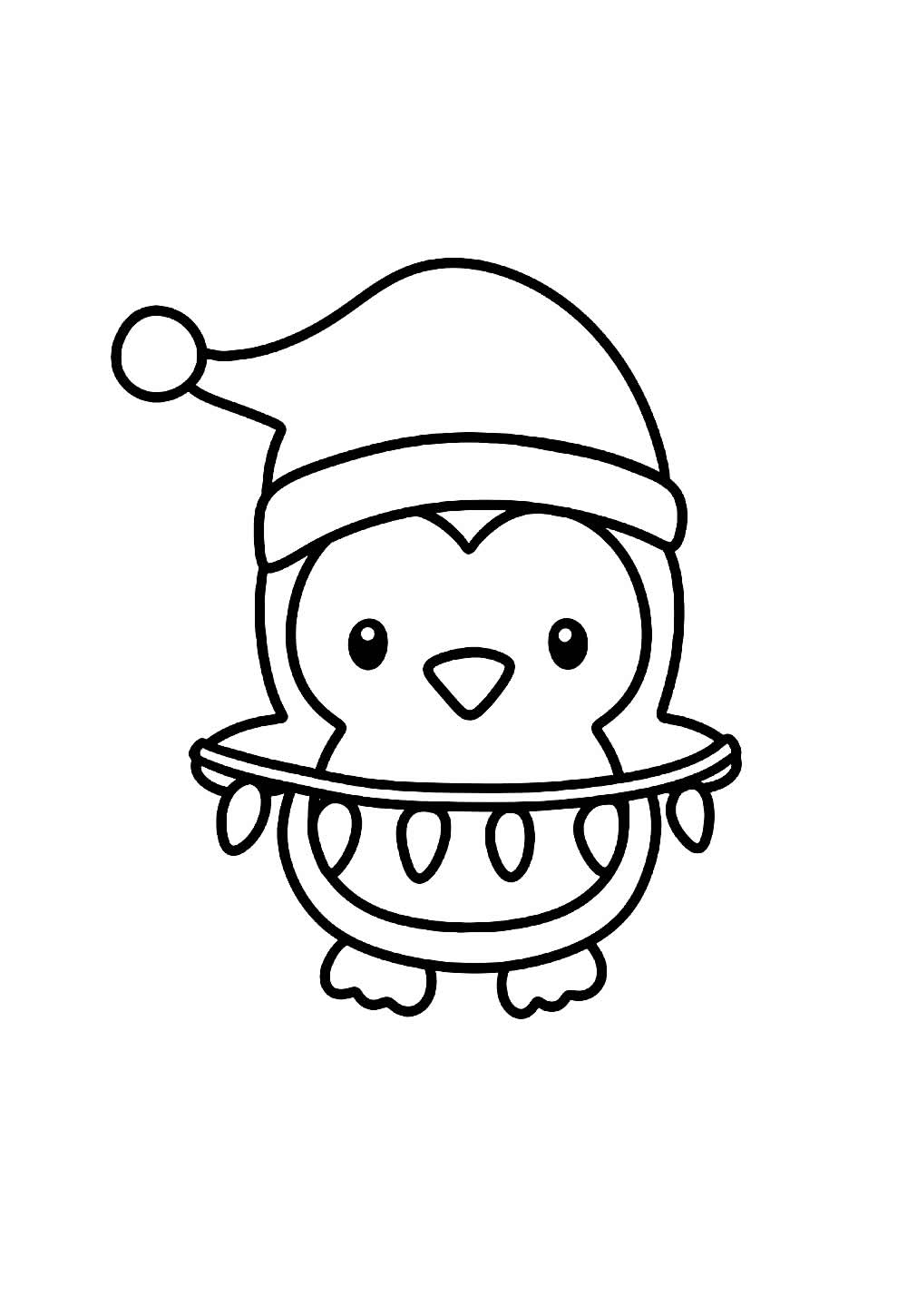 Desenho Natal Fácil Colorir