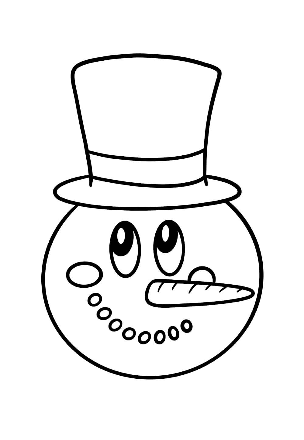 Boneco de Neve Sorridente para colorir