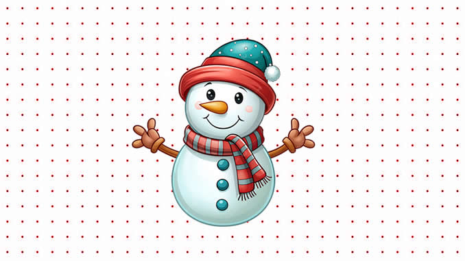 Desenhos de Boneco de Neve Sorridente para colorir