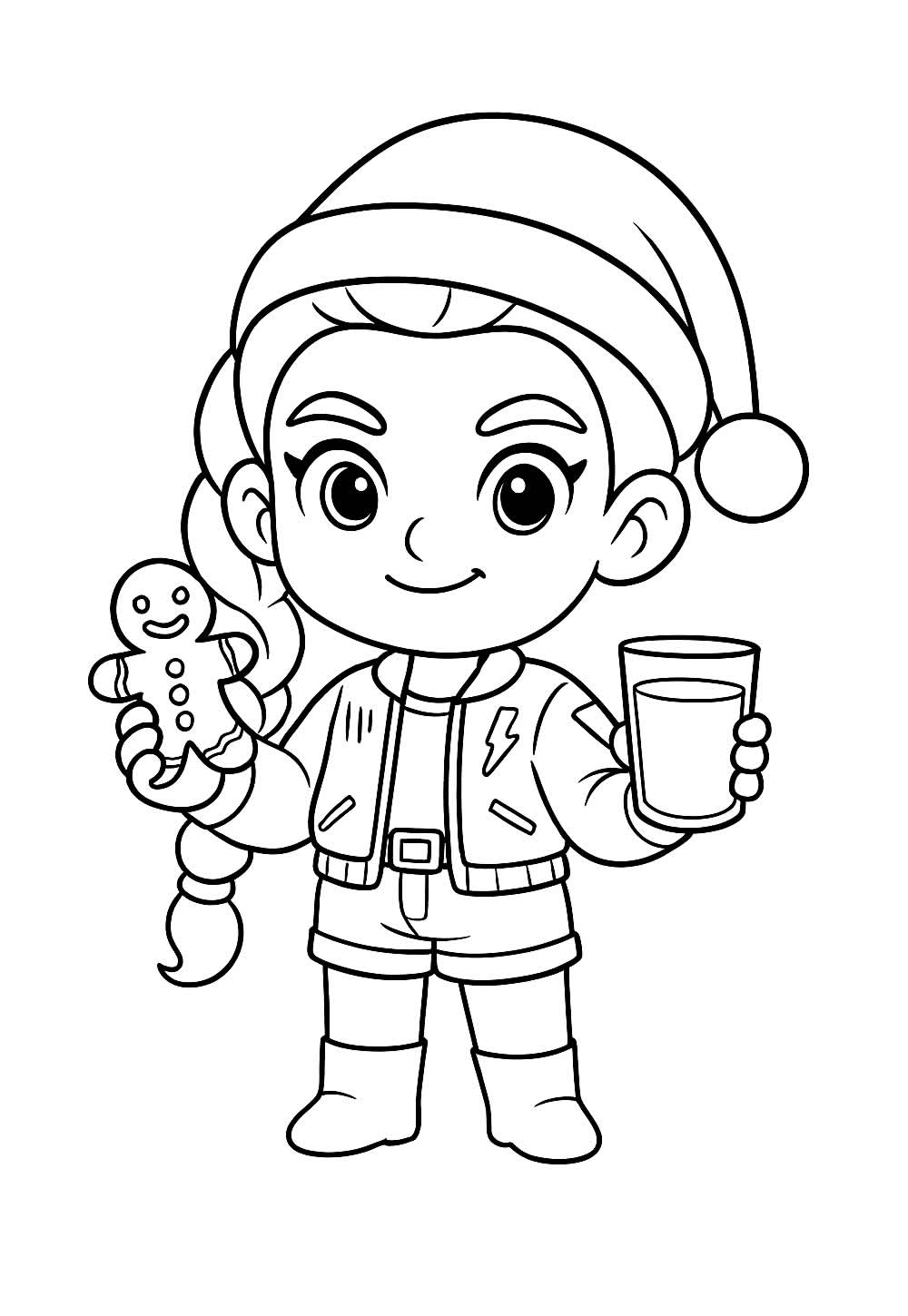 Guerreiras do K-Pop de Natal para colorir