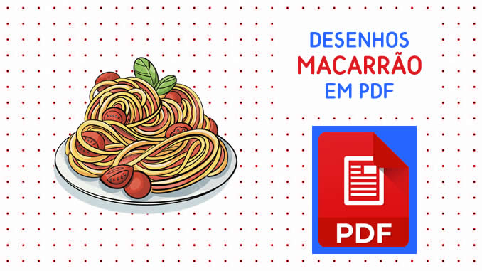 Desenhos de Macarrão em PDF