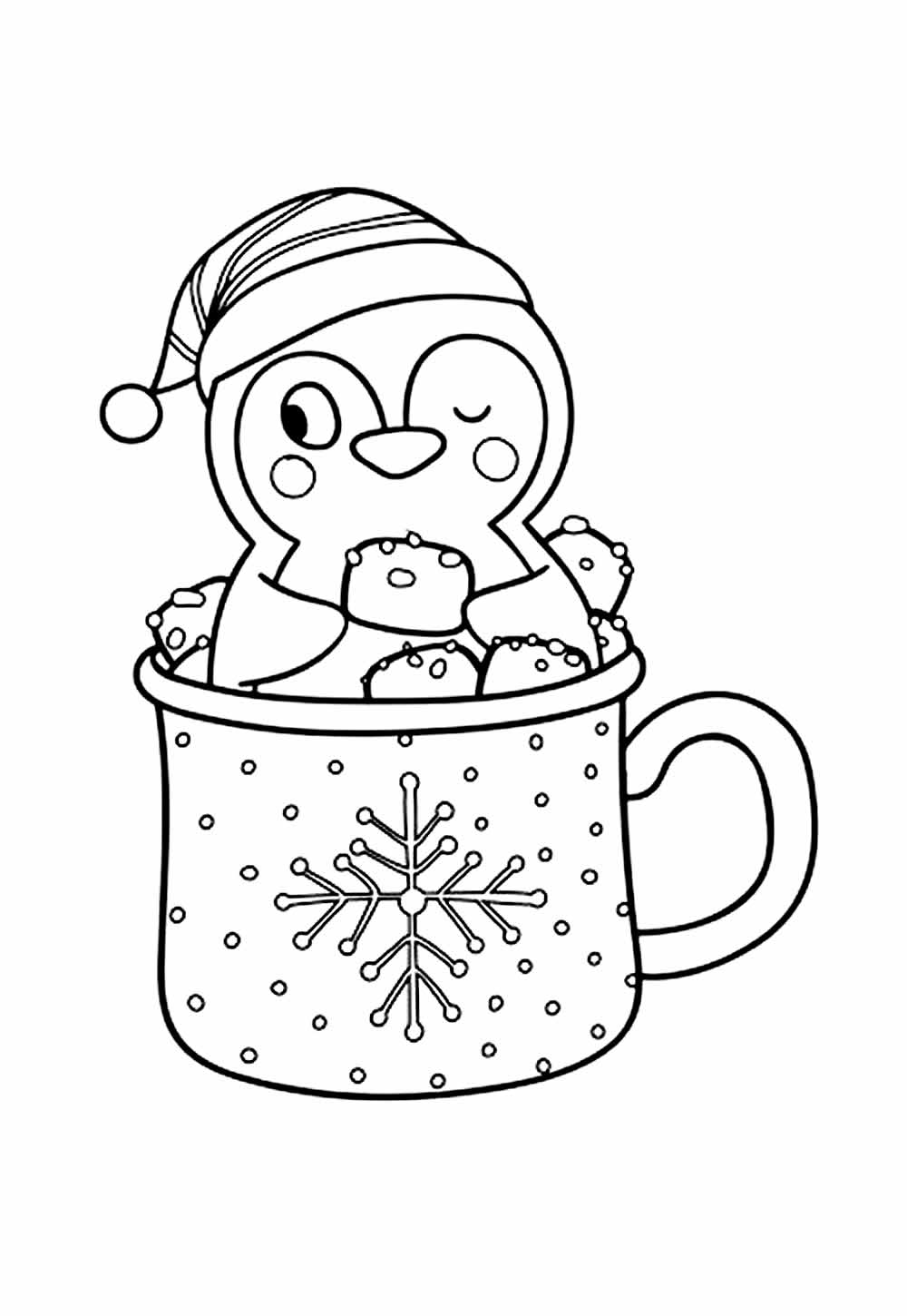 Desenhos de Pinguim de Natal