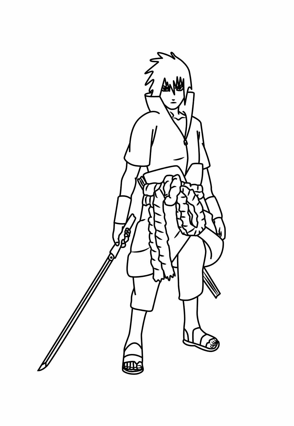 Sasuke para colorir