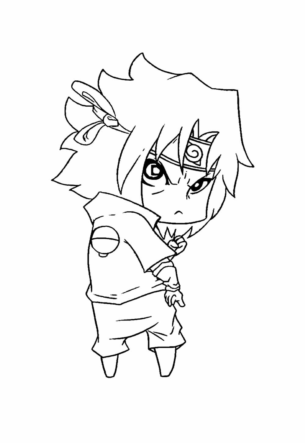 Desenho de Sasuke para colorir - Naruto