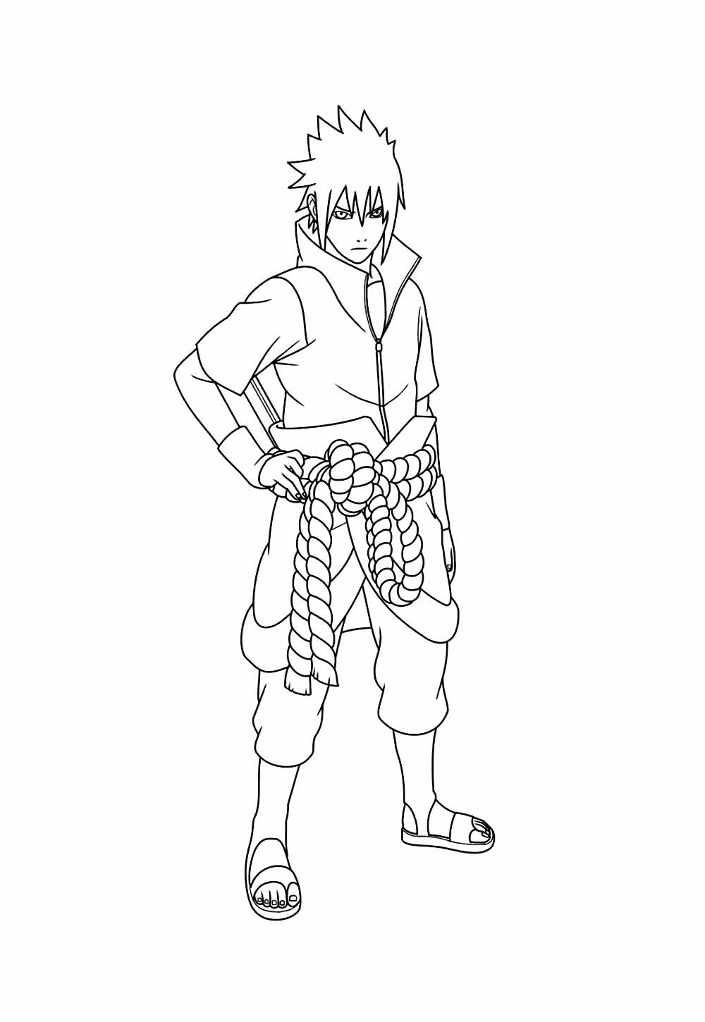 Sasuke para colorir