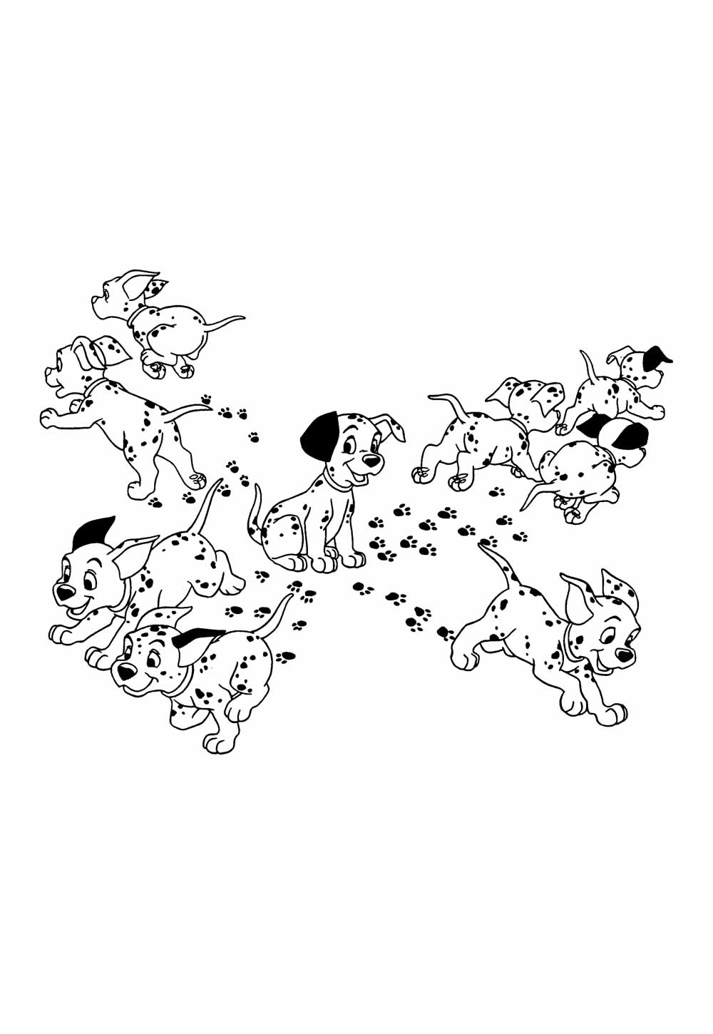 Desenho de 101 Dálmatas para colorir