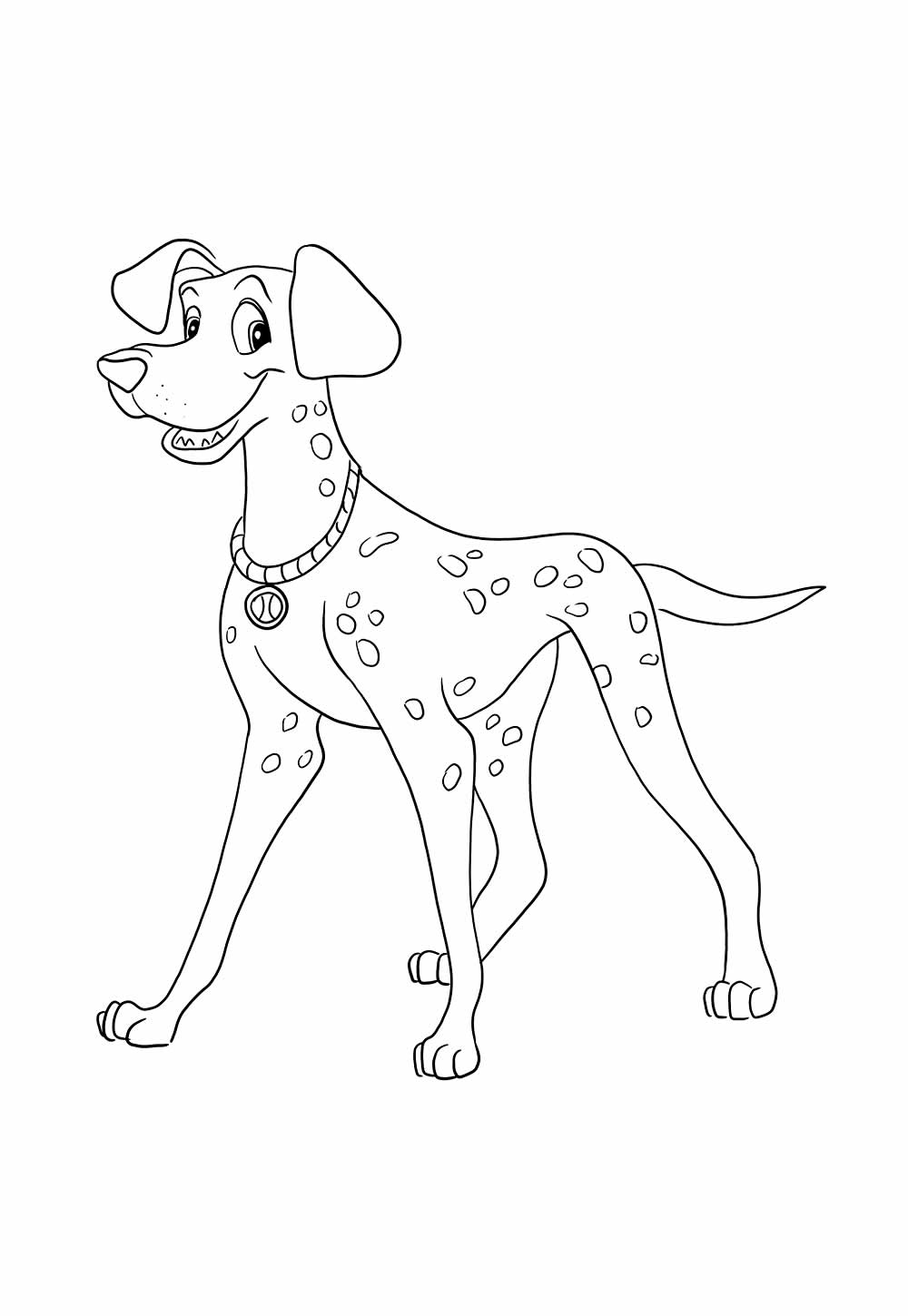 Desenho de 101 Dálmatas para colorir