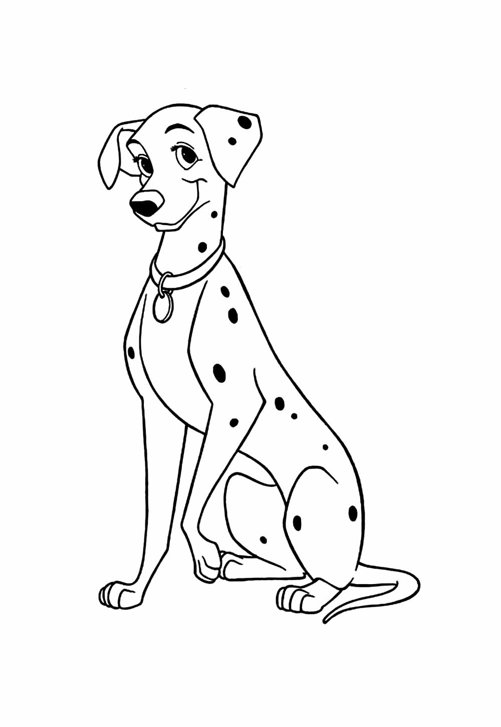 Desenho de 101 Dálmatas para colorir
