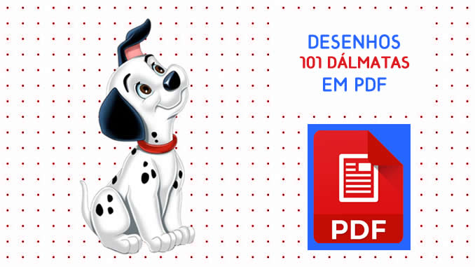 Desenhos de 101 Dálmatas em PDF