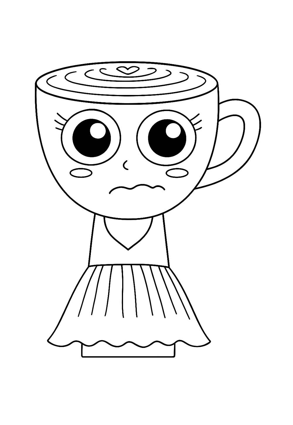 Desenhos de Bailarina Cappuccino para pintar