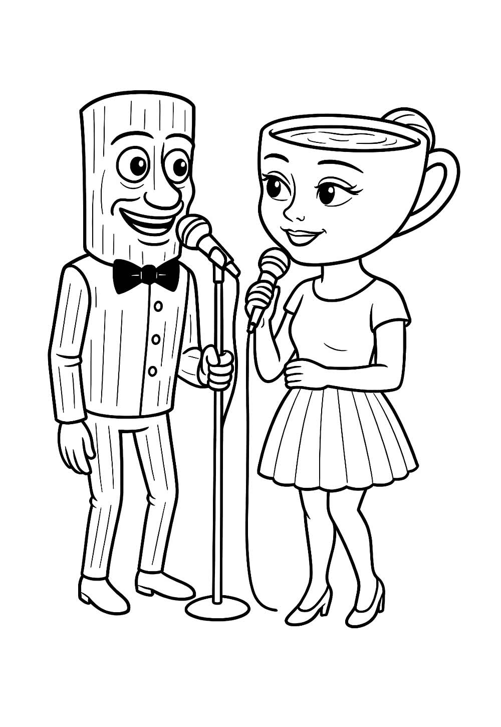 Desenhos de Bailarina Cappuccino para colorir