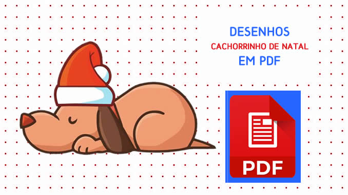 Desenhos de Cachorrinhos de Natal em PDF