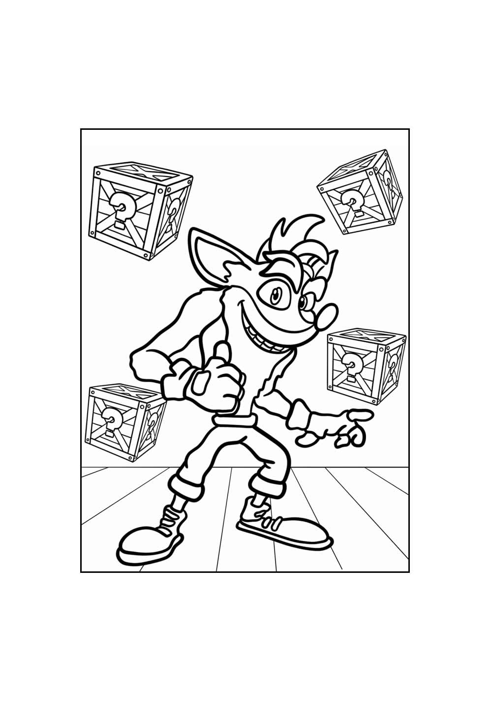 Desenho de Crash Bandicoot