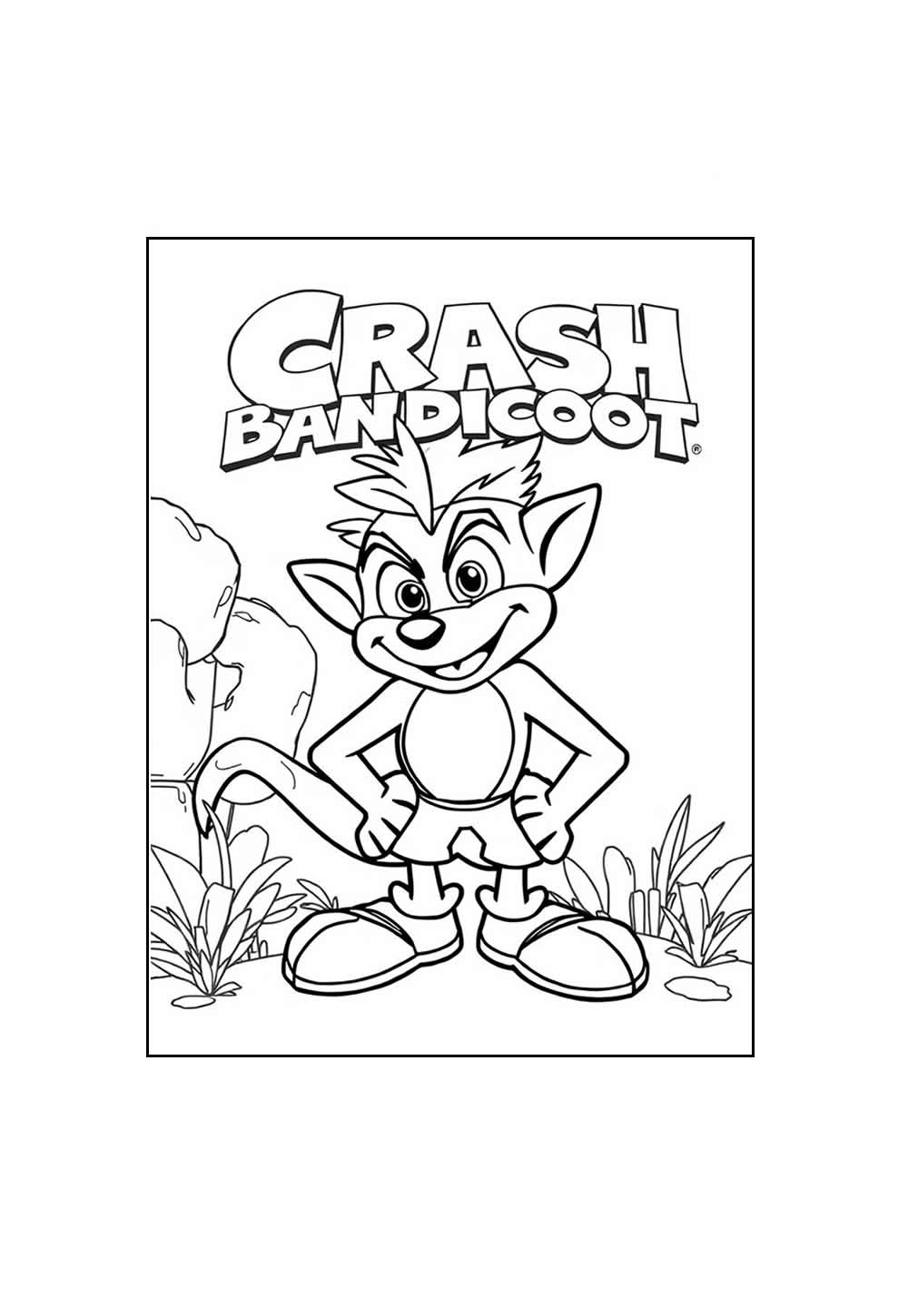Desenho de Crash Bandicoot para colorir