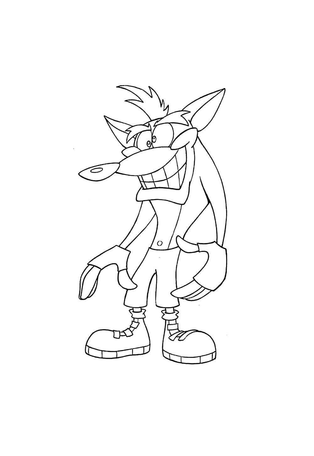 Desenho de Crash Bandicoot para colorir