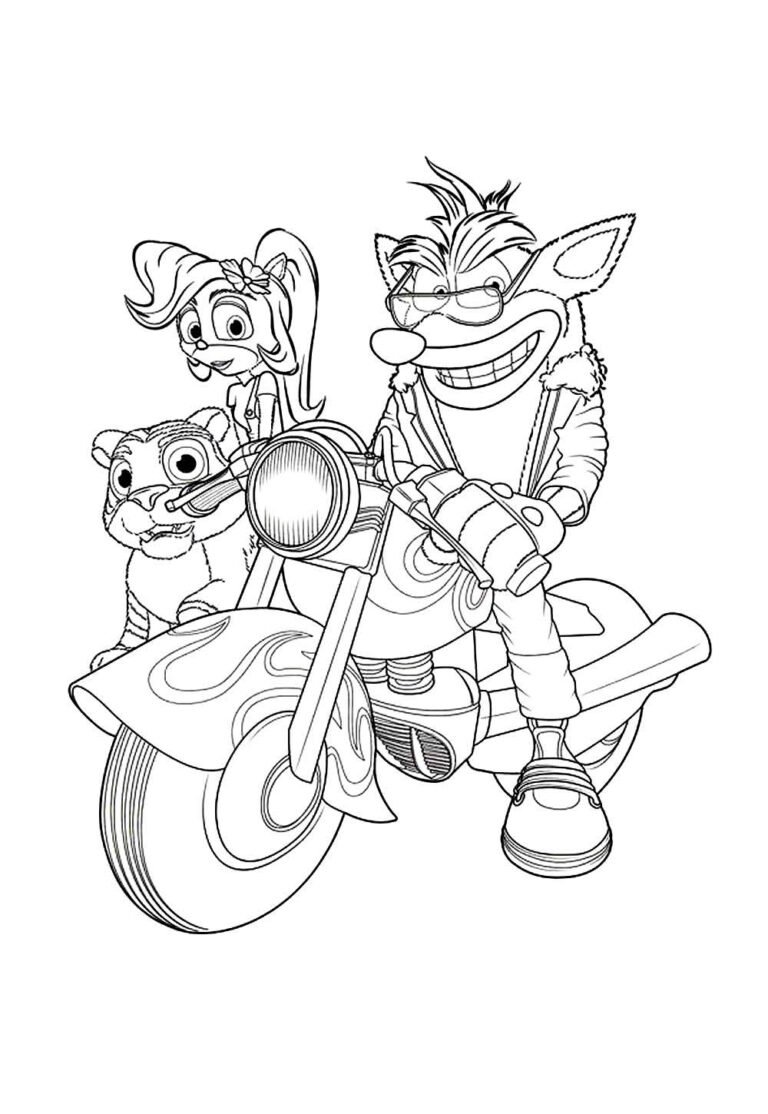 Desenhos de Crash Bandicoot para Colorir e Pintar - Tudo Para Colorir